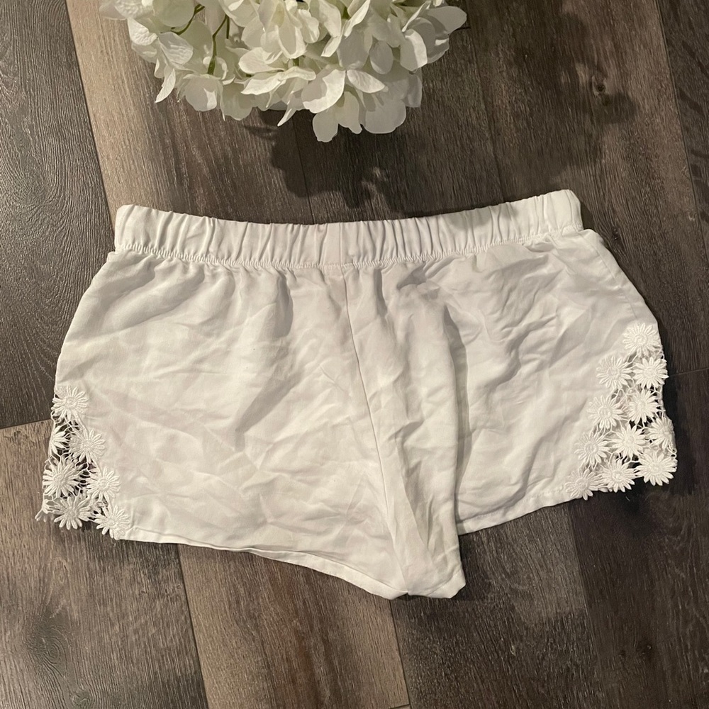 White summer shorts